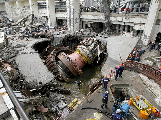 Работы по ликвидации аварии на Саяно-Шушенской ГЭС, 21 августа 2009 года