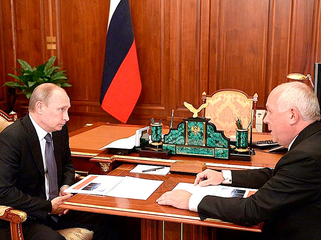 Владимир Путин и Сергей Чемезов, 19 июня 2014 года