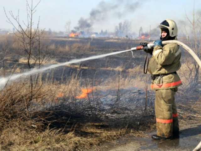 В Волгоградской области степной пожар угрожает селам