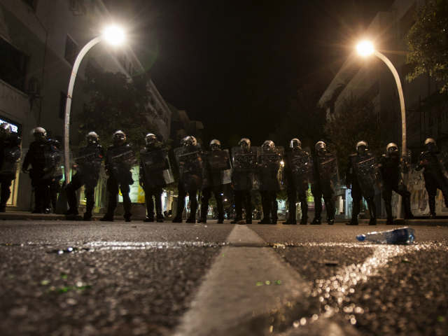Полиция Подгорицы после протестов 17 октября