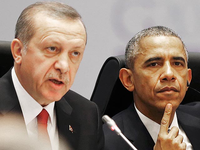 Президент Турции Реджеп Тайип Эрдоган поговорил по телефону с лидером США Бараком Обамой по поводу сбитого турецкими самолетами бомбардировщика Су-24 российской авиагруппы в Сирии