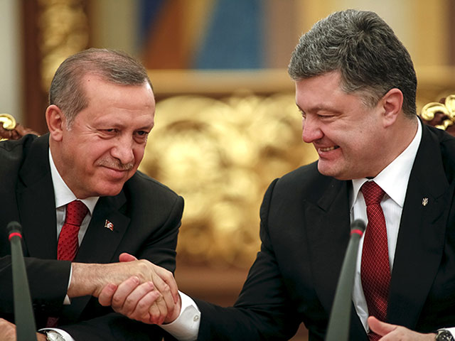 Президент Украины Петр Порошенко и президент Турции Реджеп Тайип Эрдоган.