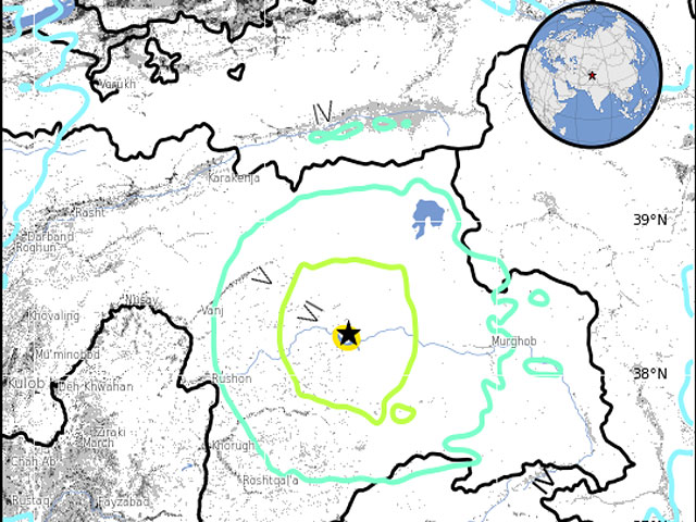 Землетрясение магнитудой 7,2 балла произошло в Таджикистане в понедельник, 7 декабря
