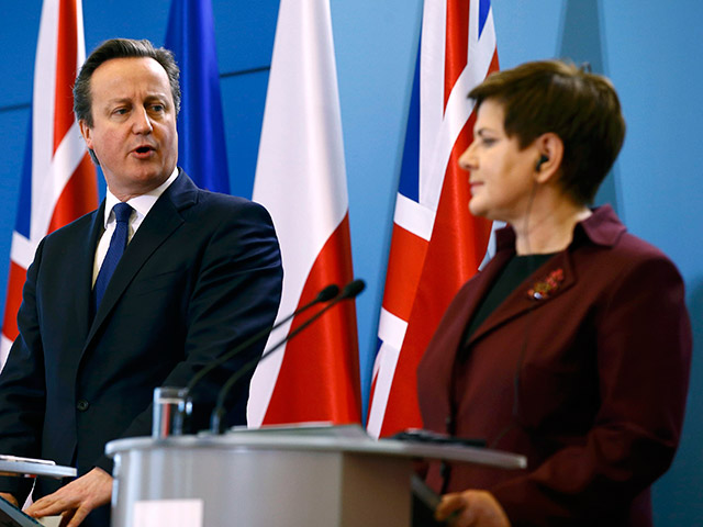 Премьер-министр Великобритании Дэвид Кэмерон и глава польского правительства Беата Шидло обсудили методы "борьбы с российской пропагандой"
