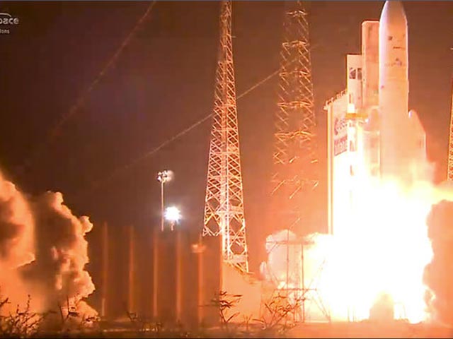 В Южной Америке с космодрома Куру, расположенного во Французской Гвиане, успешно стартовала ракета-носитель Ariane-5
