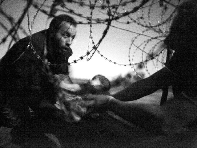 Главную премию получил австралиец Уоррен Ричардсон. На его "Фотографии года" изображены беженцы, передающие младенца через забор с колючей проволокой на венгерско-сербской границе