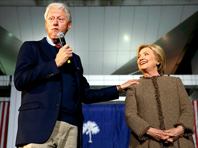 Билл и Хиллари Клинтон, 27 февраля 2016 года