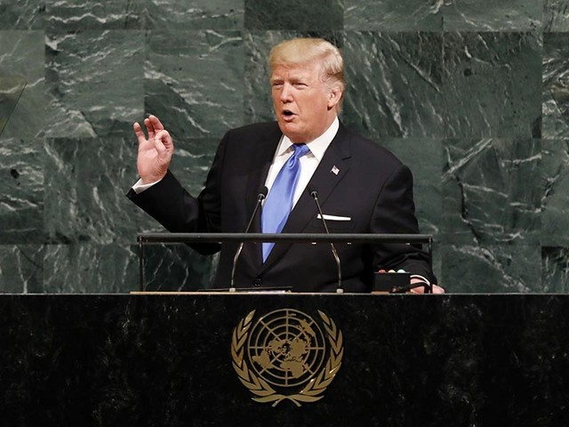 Дональд Трамп с трибуны ООН пригрозил "полным уничтожением" Северной Кореи Дональд Трамп с трибуны ООН пригрозил "полным уничтожением" Северной Кореи