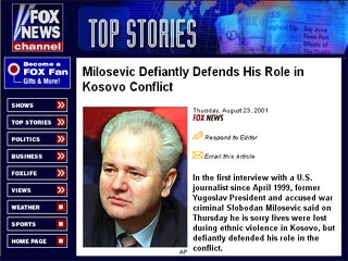 Слободан Милошевич дал первое интервью после заключения под стражу