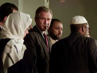 Президент США Джордж Буш на встрече с американскими мусульманами