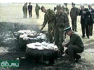 Российские пограничники уничтожили 124 кг героина