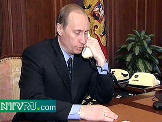 Путин проводит телефонный разговор с Блэром
