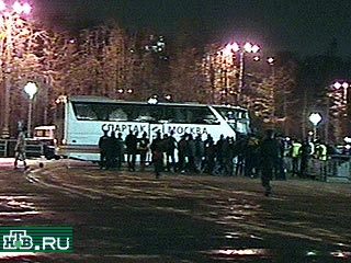 30 болельщиков столичного "Спартака" задержаны сегодня вечером за хулиганство сотрудниками столичной милиции