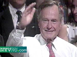 Джордж Буш-старший обещает мир всему миру