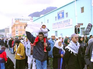 Южноафриканские мусульмане на демонстрации