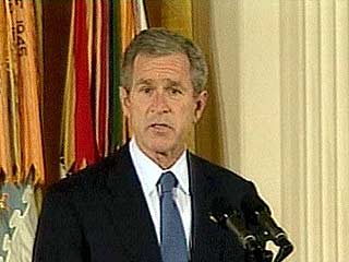 Президент США Джордж Буш сегодня выступит с отчетом о проделанной работе