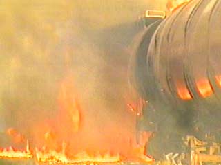 Пожар произошел на технологической установке по переработке нефтепродуктов