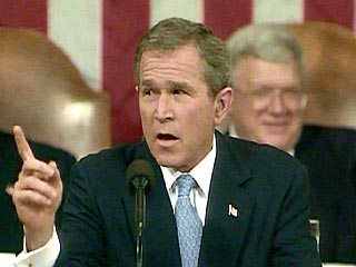 Президент США Джордж Буш вновь выступил с угрозами в адрес Северной Кореи, Ирака, и Ирана