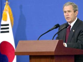 Соединенные Штаты не собираются нападать на Северную Корею, сказал президент Джордж Буш
