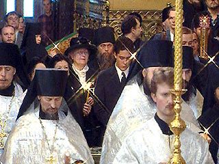 Литургию отслужил настоятель Казанского собора, протоирей Павел Красноцветов