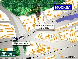 Сильный пожар произошел на западе российской столицы