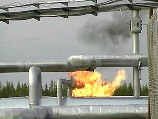 В Ярославской области горит газопровод