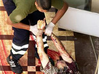 Одна из жертв кровавого события, показанного ливанским телеканалом