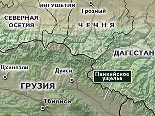 Отряд Гелаева идет из Панкисского ущелья к границе с Россией
