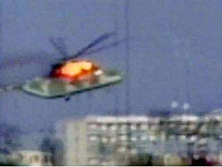 Турецкое агентство новостей распространило кадры падения Ми-26 под Ханкалой