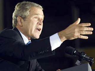 Буш заявил, что Америка, если понадобится, в одиночку разоружит и сместит президента Ирака Саддама Хусейна, поскольку это "исключительно американская проблема"