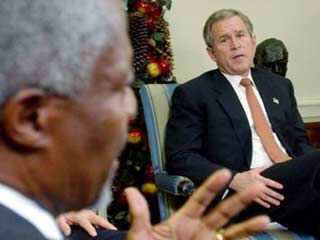Джордж Буш "разочарован" представленным Ираком отчетом по вооружениям, однако заявляет о приверженности США миру