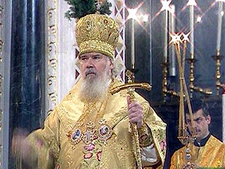 Патриарх Алексий II возглавил в главное рождественское богослужение