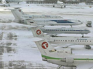 Обильный снегопад не повлиял на работу аэропортов Московского региона