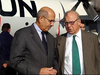 В воскресенье руководитель группы инспекторов ООН Ханс Бликс и глава Международной комиссии по атомной энергии Мохаммед аль-Барадеи должны прибыть в Ирак
