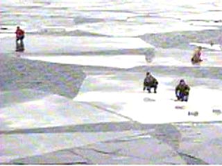 В Финский залив унесло льдину с рыбаками