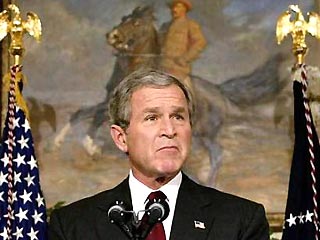 Буш заявил, что Хусейн поддерживает террористов, ответственных за теракты против России и Грузии