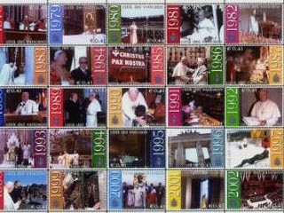 Серия состоит из 25 марок - по одной на каждый год правления Римского Первосвященника