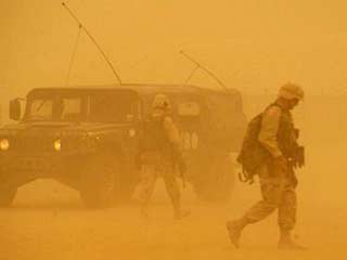 По сведениям американского военного командования, войска западной коалиции находятся в 160 км от Багдада, в районе города Эн-Наджаф