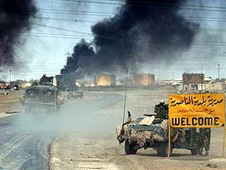 Англо-американские войска установили контроль над городом Эль-Кифл на юго-западе Ирака