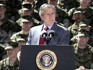Джордж Буш: "тиски сжимаются" вокруг Багдада, дни режима Хусейна подходят к концу