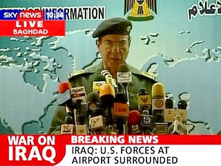 Иракские войска окружили американские части в районе Абу-Грейб к западу от Багдада, сообщил министр информации Ирака Мухаммед ас-Саххаф