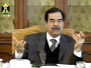 Лично для президента Ирака Саддама Хусейна, находящегося в осажденном Багдаде, есть четыре варианта исхода войны