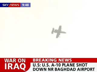 Средства ПВО Ирака сбили около аэропорта Багдада штурмовик А-10 американских ВВС