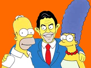 Тони Блэр отвлекся от войны в Ираке и мирных переговоров в Северной Ирландии, чтобы стать звездой в эпизоде телешоу "Симпсоны"