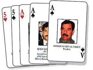 Центральное командование армии США выпустило список разыскиваемых бывших иракских лидеров в форме колоды игральных карт
