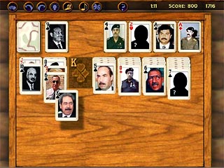 Iraqi Most Wanted Solitaire- простая карточная игра в стиле известного "Солитера"