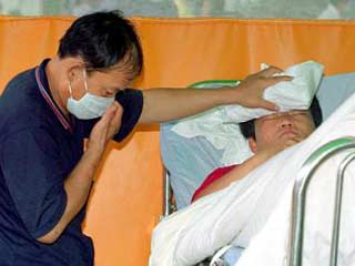 Рекордное увеличение в течение суток числа подозреваемых в инфицировании атипичной пневмонией зарегистрировано на Тайване - 65 человек