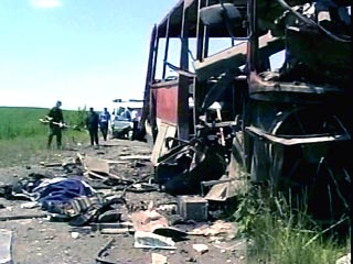 В Северной Осетии на мине подорвался автобус "ПАЗ" с милиционерами второго батальона патрульно-постовой службы североосетинского МВД