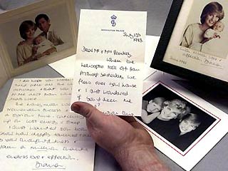 В Великобритании обнародованы любовные письма принцессы Дианы