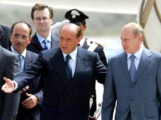 Президент России Владимир Путин, прибыл сегодня с рабочим визитом в Италию